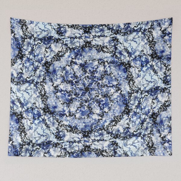 Artikelvorschau, Wirbelndes blaues Batikmuster entworfen und verkauft von Thistlegrove.