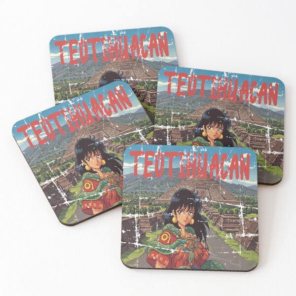 Item preview, Teotihuacan Retro Anime Aztec Mythology Pyramids Art designed and sold by Franz-Leon .