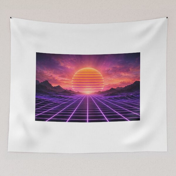 Item preview, Retro Synthwave Sunset designed and sold by PixelsandPrint.