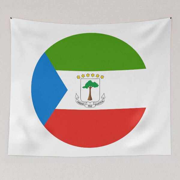 Aperçu de l'œuvre Drapeau circulaire de Guinée équatoriale GQ créée et vendue par shitpostee.