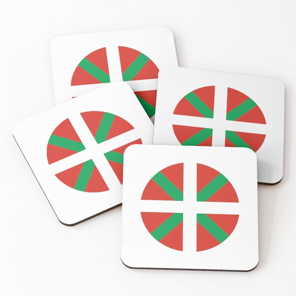 Aperçu de l'œuvre Drapeau circulaire du Pays basque ES-PV créée et vendue par shitpostee.