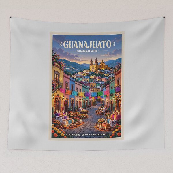 Item preview, Dia de muertos Mexico — Guanajuato — Golden Colonial Dreams designed and sold by DibujandoPorfa.
