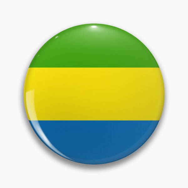 Item preview, Gabon Circle Flag GA designed and sold by shitpostee.