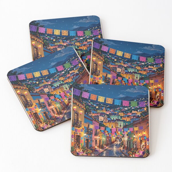 Item preview, Dia de muertos night Mexico — Guanajuato — Golden Colonial Dreams designed and sold by DibujandoPorfa.