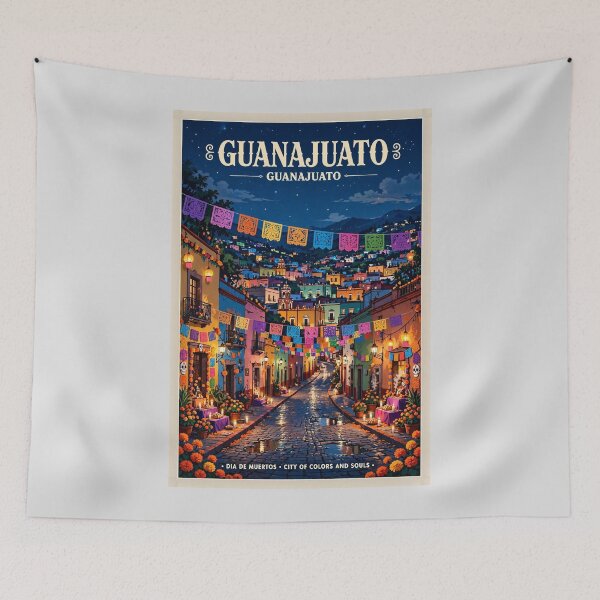 Item preview, Dia de muertos night Mexico — Guanajuato — Golden Colonial Dreams designed and sold by DibujandoPorfa.