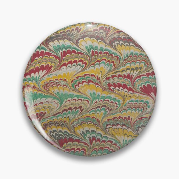 Item preview, Antique Marbling Pattern Festive Red Gold Green designed and sold by footnotes-club.
