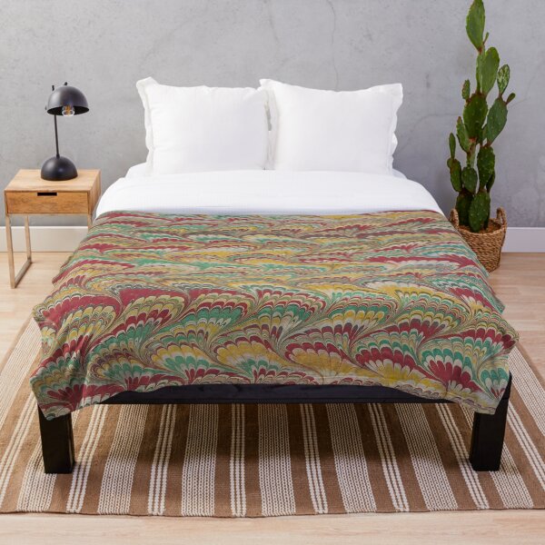 Item preview, Antique Marbling Pattern Festive Red Gold Green designed and sold by footnotes-club.