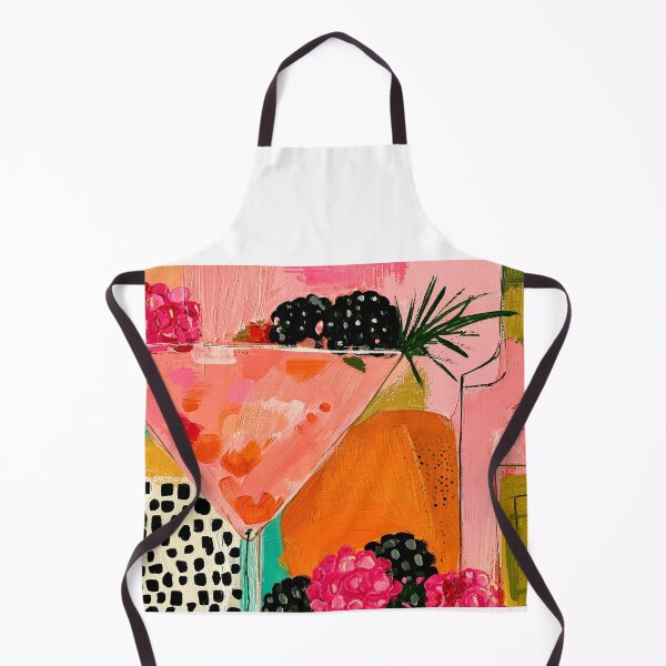 Item preview, Copa de cóctel de frutas colorida rodeada de bayas y hojas en una vibrante composición abstracta. designed and sold by OlfactoART Studio.