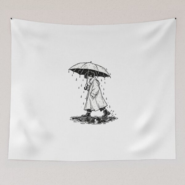 Item preview, Taking the Long Way in the Rain designed and sold by WhiletheKettle.