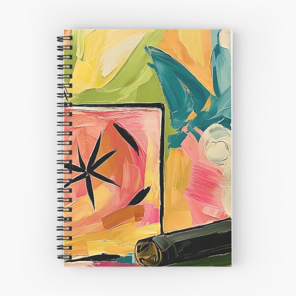 Item preview, Colorful Cocktail and Cigar with Citrus Garnish and Swirling Smoke in a Vibrant Abstract Design designed and sold by OlfactoART Studio.