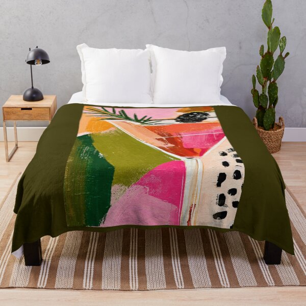 Item preview, Cóctel Martini vibrante con guarnición de piña en una pintura abstracta audaz y colorida. designed and sold by OlfactoART Studio.