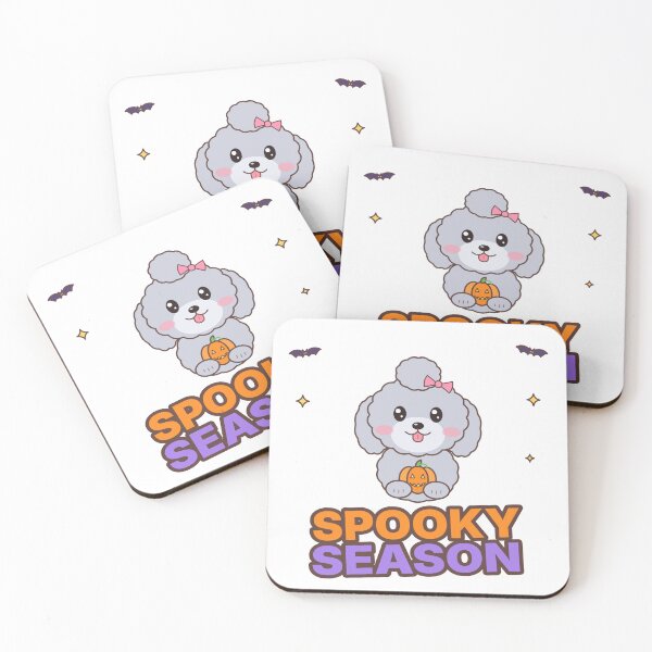 Item preview, Spooky Season Poodle with Pumpkin – Cute Halloween Poodle designed and sold by DoodleWoofs.