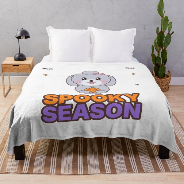 Item preview, Spooky Season Poodle with Pumpkin – Cute Halloween Poodle designed and sold by DoodleWoofs.