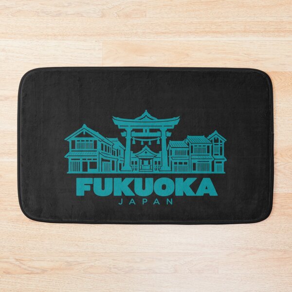 Item preview, Fukuoka Kyushu Japan Line Art Skyline Poster designed and sold by CMYKStudio.