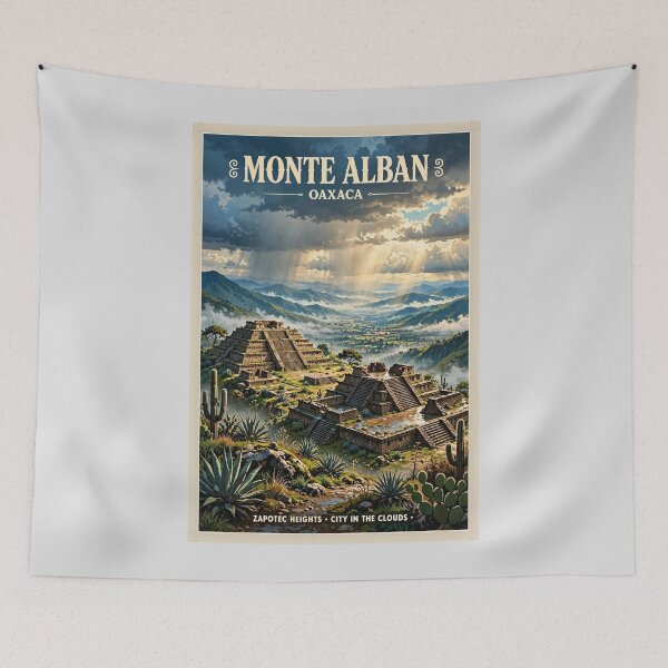 Aperçu de l'œuvre Mexique — Monte Albán — Hauteurs Zapotèques créée et vendue par DibujandoPorfa.