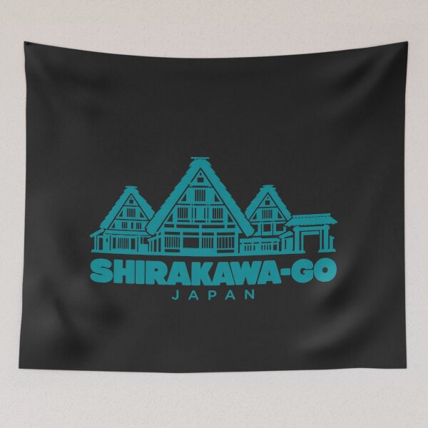 Item preview, Shirakawa-go Gifu Japan Line Art Landmark Poster designed and sold by CMYKStudio.