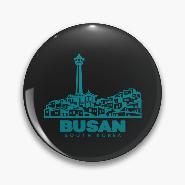Artikelvorschau, Busan Südkorea Linienkunst-Skyline-Poster entworfen und verkauft von CMYKStudio.