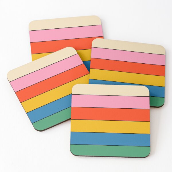 Item preview, Six Stripes Colorful Retro Modern Black-Framed Stripe Pattern  designed and sold by kierkegaard.