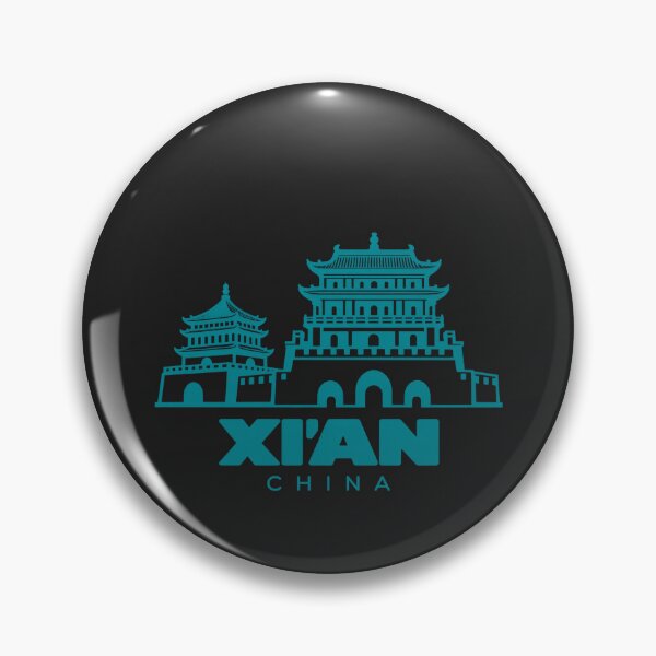 Item preview, Xi'an China Line Art Landmark Poster designed and sold by CMYKStudio.