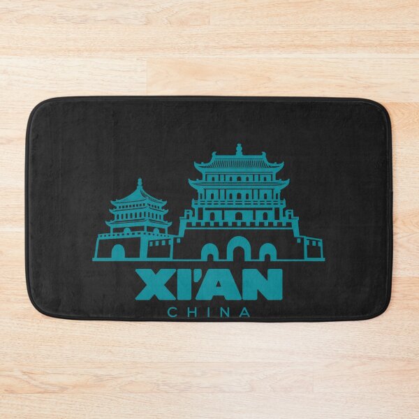Item preview, Xi'an China Line Art Landmark Poster designed and sold by CMYKStudio.