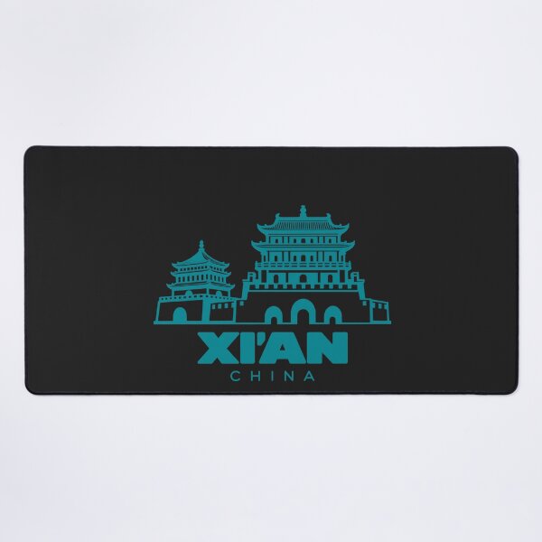 Item preview, Xi'an China Line Art Landmark Poster designed and sold by CMYKStudio.