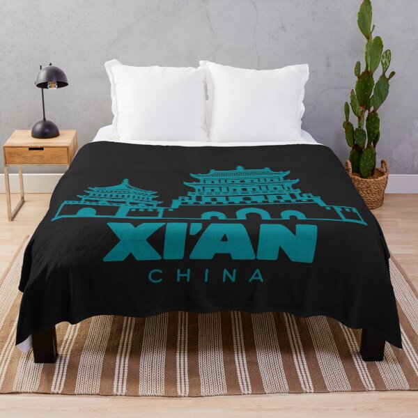 Item preview, Póster con diseño lineal de Xi'an, China. designed and sold by CMYKStudio.