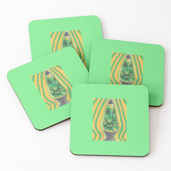 Item preview, Lave Lamp Neon Green Yellow Art Prints Posters Wall Art Magnet Home Coffee Cup Decoration TShirt Stationary Notebook Magnet Hat Kitchen Work School Office Redbubble Shop designed and sold by Saritas Boutique Shop.