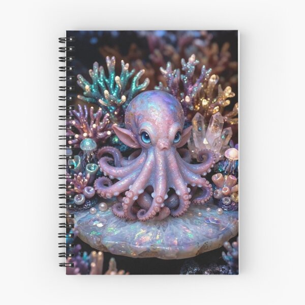 Item preview, ​Opalescent Coral Octopus designed and sold by KingsArtworx 2.