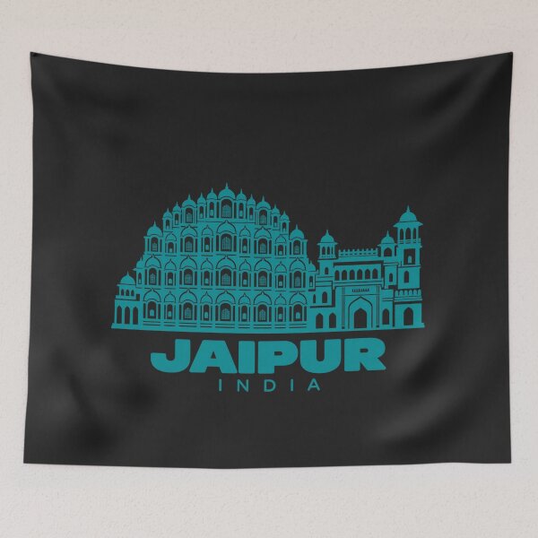 Item preview, Jaipur Rajasthan India Line Art Landmark Poster designed and sold by CMYKStudio.