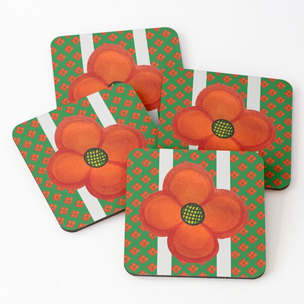 Item preview, Orange Flower Green Background designed and sold by kel72.