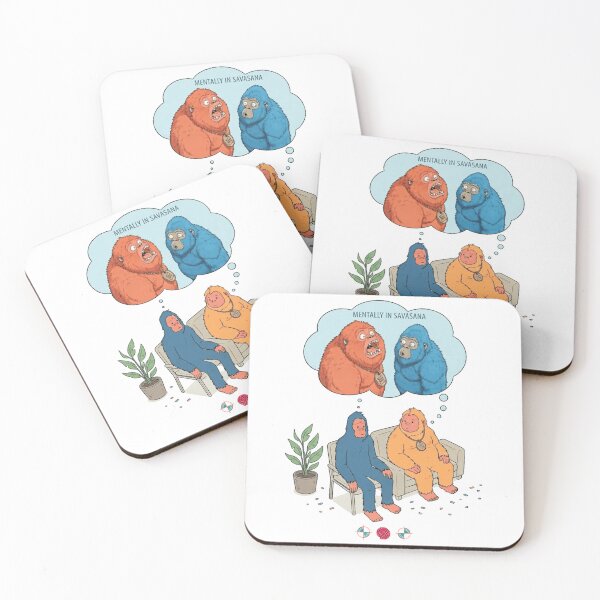 Item preview, Mentally in Savasana - Funny Bigfoot and Sasquatch Yoga Meditation Art designed and sold by Whimsy Trail Co.