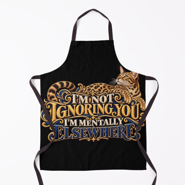 Item preview, Funny Cat Quote – I’m Not Ignoring You, I’m Mentally Elsewhere designed and sold by Emoji Emblems.