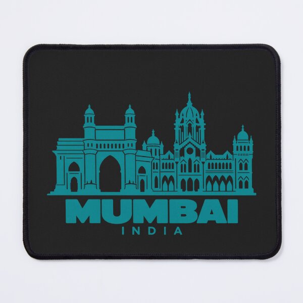 Artikelvorschau, Mumbai Maharashtra Indien Linienkunst Skyline Poster entworfen und verkauft von CMYKStudio.