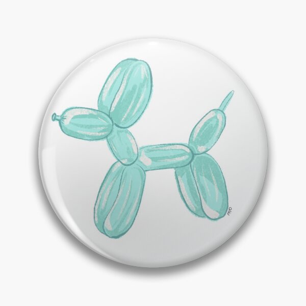 Item preview, Aqua Blue Balloon Dog – Cute Balloon Animal Pop Art designed and sold by BibidibuDesigns.