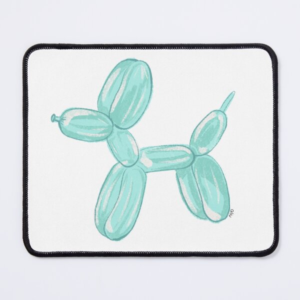 Item preview, Aqua Blue Balloon Dog – Cute Balloon Animal Pop Art designed and sold by BibidibuDesigns.