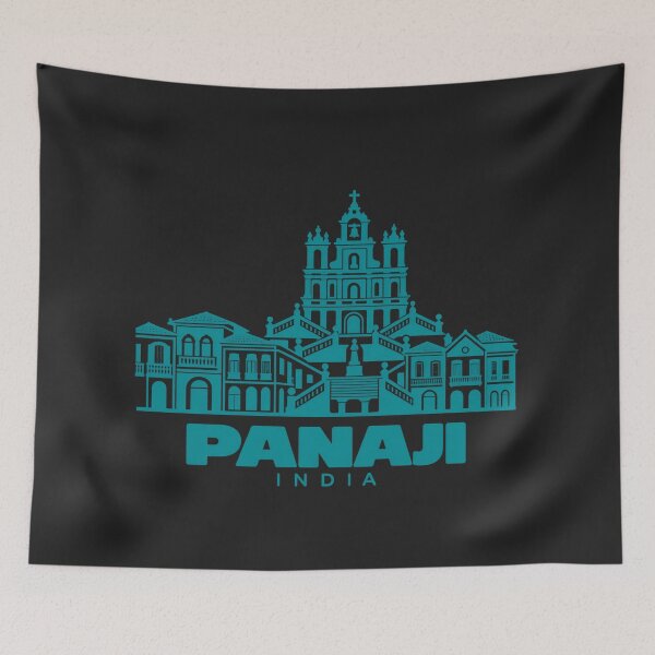 Artikelvorschau, Panaji, Goa, Indien – Wahrzeichen-Poster (Linienzeichnung) entworfen und verkauft von CMYKStudio.