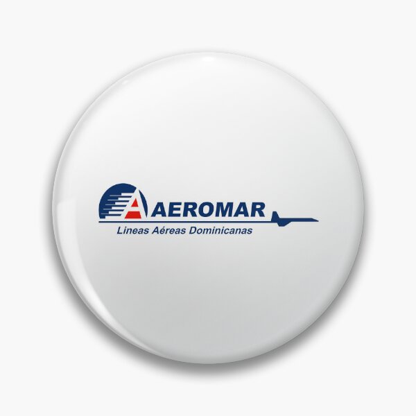 Item preview, Aeromar Lineas Aereas Dominicanas Airline Logo in Navy Blue and Red with Aircraft Silhouette designed and sold by Laura  W Hoover.