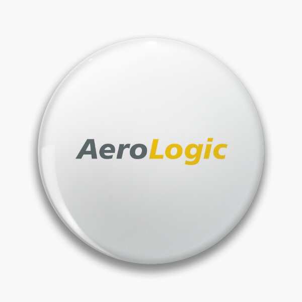 Item preview, AeroLogic Cargo Airline Logo in Gray and Yellow Modern Italic Typography designed and sold by Laura  W Hoover.