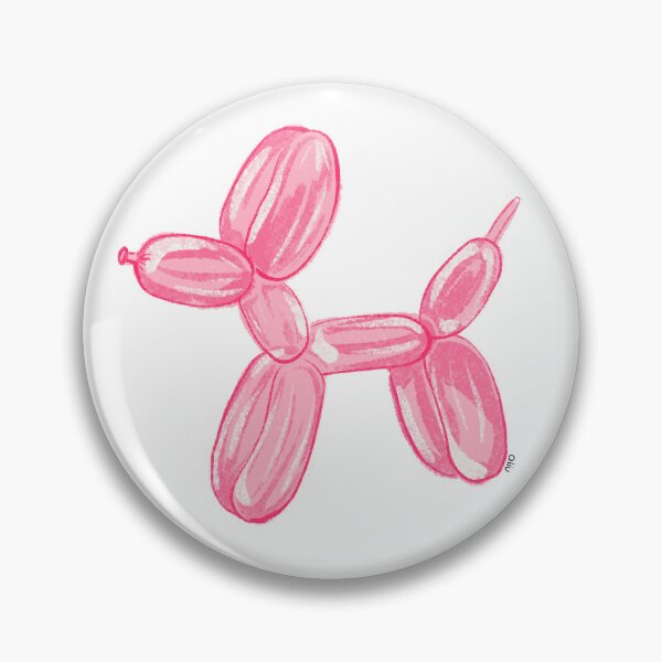 Item preview, Pink Balloon Dog – Cute Balloon Animal Pop Art designed and sold by BibidibuDesigns.