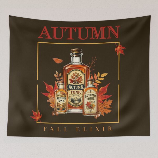 Item preview, Autumn Fall Elixir Vintage Apothecary Retro Botanical Advertisement designed and sold by KaBaRen.