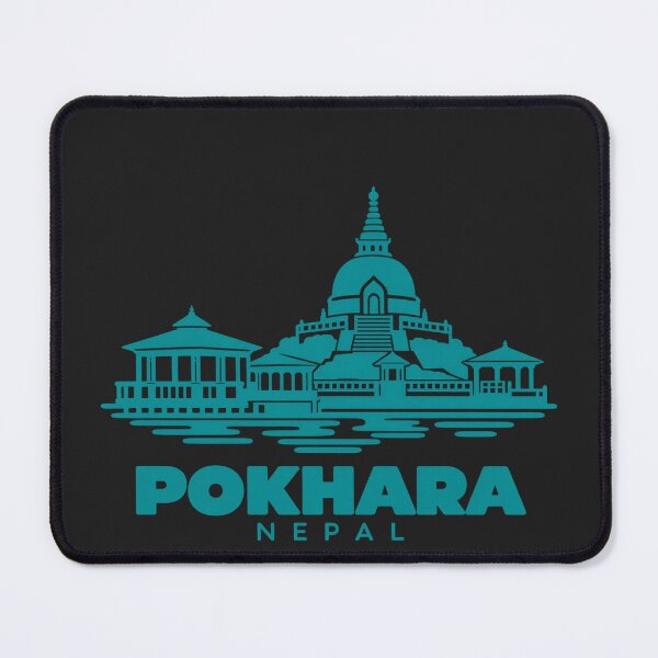 Item preview, Pokhara Nepal Line Art Landmark Poster designed and sold by CMYKStudio.