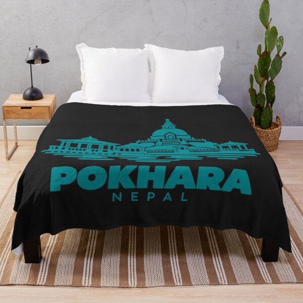 Artikelvorschau, Pokhara Nepal – Wahrzeichen-Poster (Linienkunst) entworfen und verkauft von CMYKStudio.