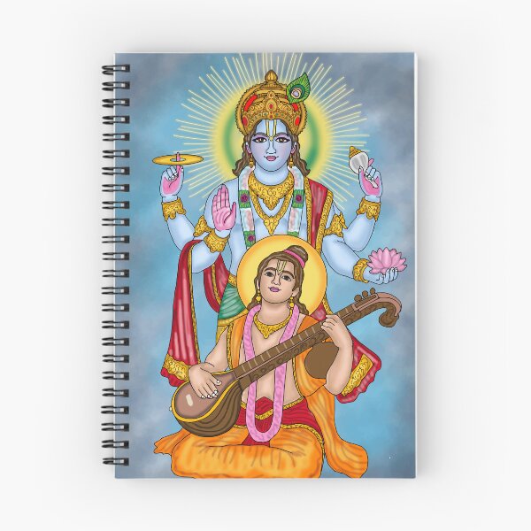 Item preview, Vishnu and Narada Digital Drawing | Hindu Mythology Spiritual Artwork designed and sold by Harshit_Digital_Arts.