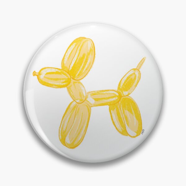 Item preview, Yellow Balloon Dog – Cute Balloon Animal Pop Art designed and sold by BibidibuDesigns.