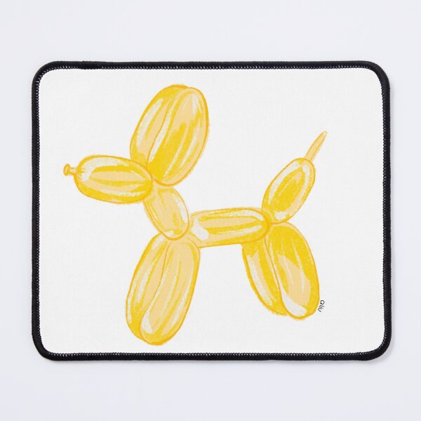 Item preview, Yellow Balloon Dog – Cute Balloon Animal Pop Art designed and sold by BibidibuDesigns.