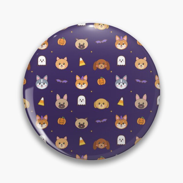 Artikelvorschau, Niedliche Halloween-Hundemuster – Corgi, Husky, Mops, Shiba Inu und mehr entworfen und verkauft von DoodleWoofs.