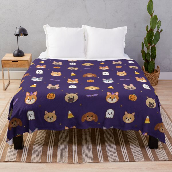 Item preview, Cute Halloween Dogs Pattern – Corgi, Husky, Pug, Shiba and More designed and sold by DoodleWoofs.