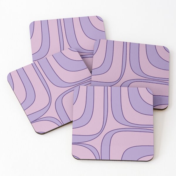 Item preview, Retro Groove Abstract Lined Pattern in Lavender Purple Pastel designed and sold by kierkegaard.