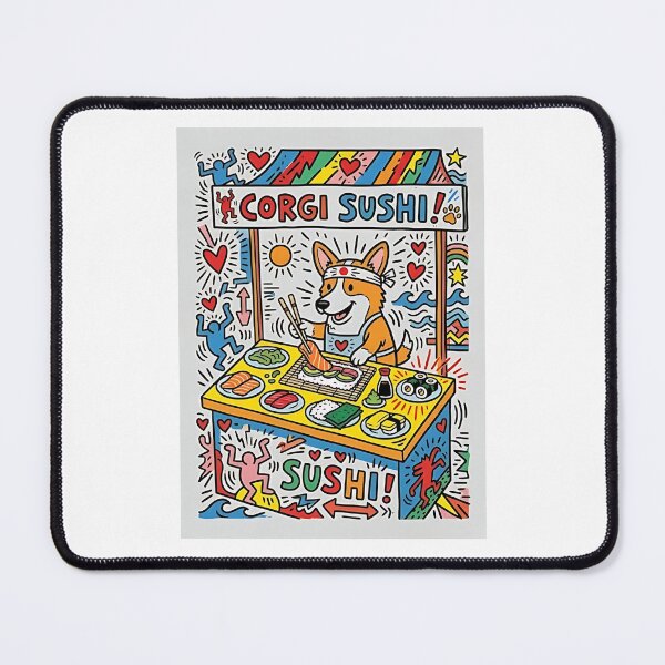 Item preview, Corgi Sushi Chef designed and sold by PictoVibe.