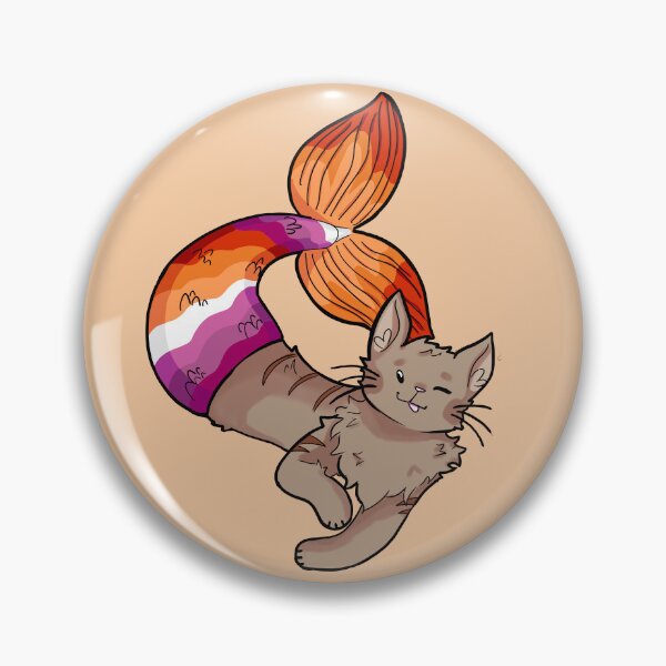 Item preview, Lesbian Flag Mer-Cat designed and sold by Sobbingcj.